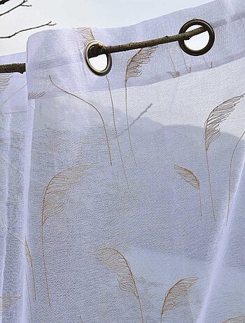 Visillo bordado de pampas