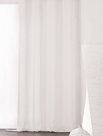 Visillo con Cinta Fruncida Semi-Transparente