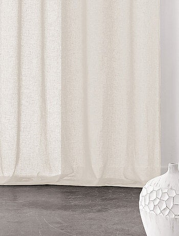 Visillo con Cinta Fruncida Semi-Transparente