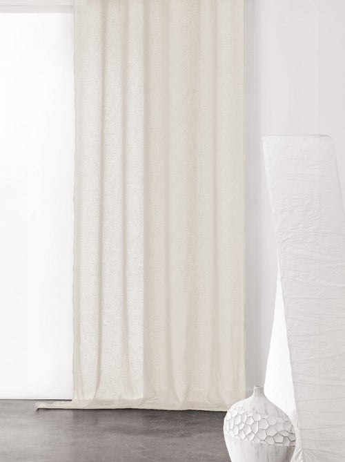 Visillo con Cinta Fruncida Semi-Transparente - Kiabi