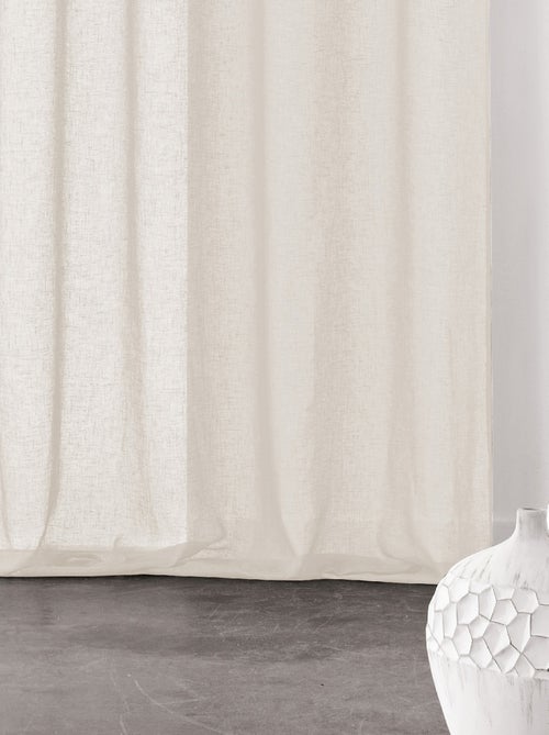 Visillo con Cinta Fruncida Semi-Transparente - Kiabi