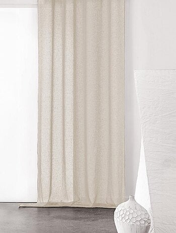 Visillo con Cinta Fruncida Semi-Transparente