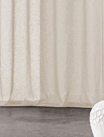 Visillo con Cinta Fruncida Semi-Transparente