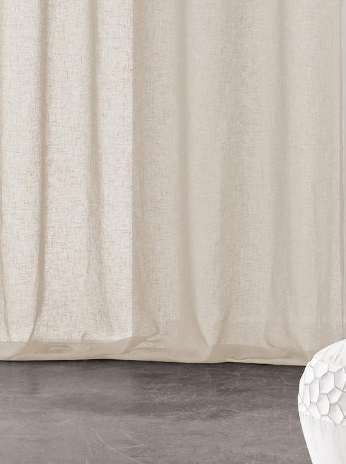 Visillo con Cinta Fruncida Semi-Transparente - Kiabi