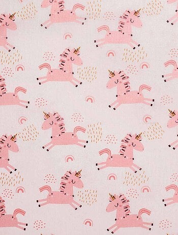 Visillo con estampado de unicornios