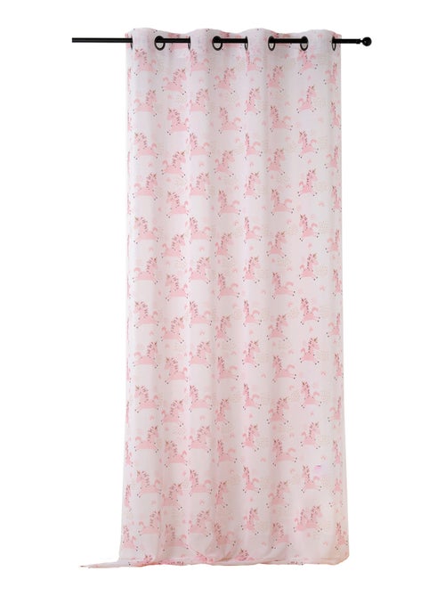 Visillo con estampado de unicornios - Kiabi