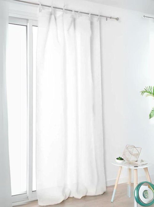 Visillo con lazos de 100% lino - Kiabi Visillo con lazos de 100% lino - Kiabi