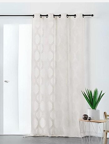 Visillo con motivos geométricos verticales