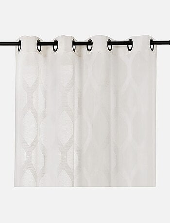 Visillo con motivos geométricos verticales