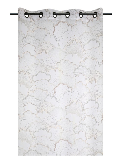 Visillo con ojales con motivo de nubes para habitación infantil - Kiabi