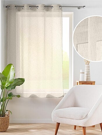 Visillo con ojales en gasa tejida