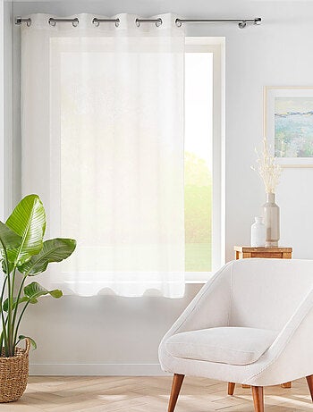 Visillo con ojales en gasa tejida