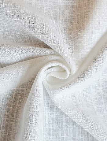 Visillo con ojales liso de policotón y lino