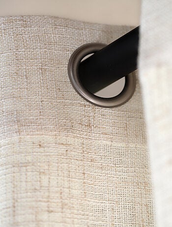 Visillo con ojales natural efecto lino