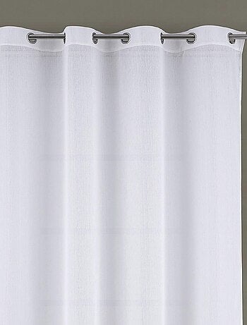 Visillo con Ojales Tejido con Relieve Efecto Arrugado