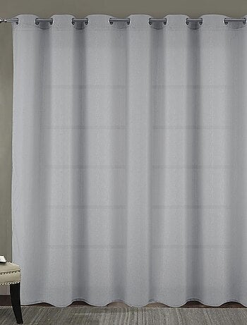 Visillo con Ojales Tejido con Relieve Efecto Arrugado