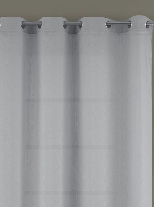 Visillo con Ojales Tejido con Relieve Efecto Arrugado - Kiabi Visillo con Ojales Tejido con Relieve Efecto Arrugado - Kiabi