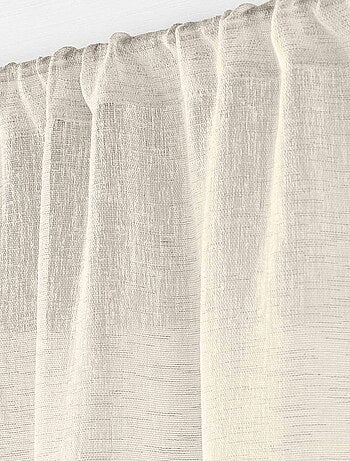 Visillo con pasador en gasa tejida para puerta-ventana