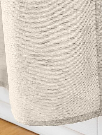 Visillo con pasador en gasa tejida para puerta-ventana