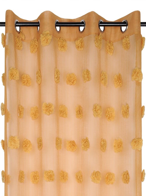 Visillo con pompones bordados - Kiabi
