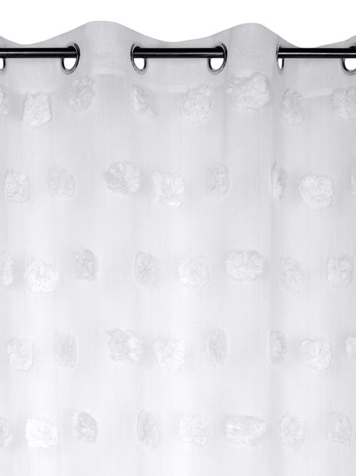 Visillo con pompones bordados - Kiabi