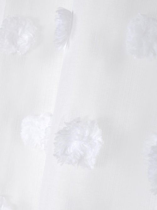 Visillo con pompones bordados - Kiabi