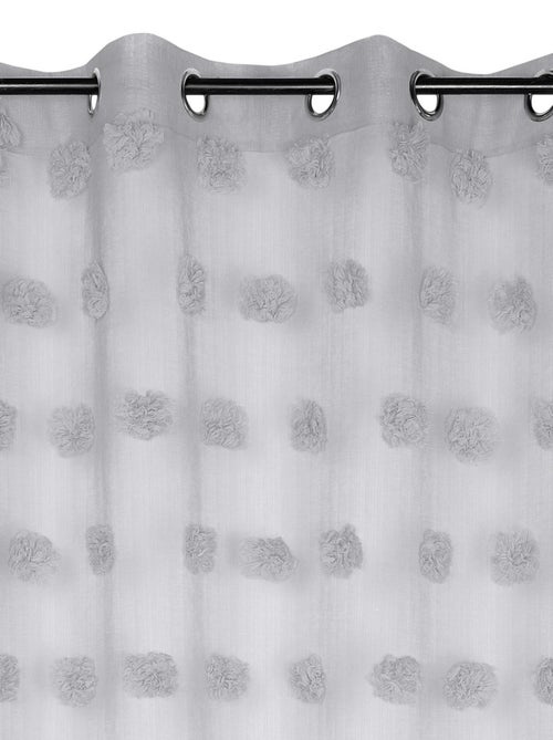 Visillo con pompones bordados - Kiabi