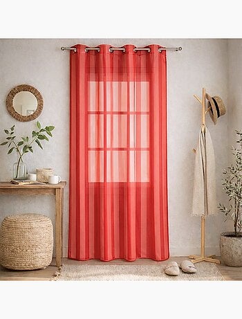 Visillo confeccionado a rayas