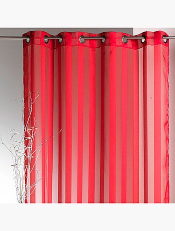 Visillo confeccionado a rayas