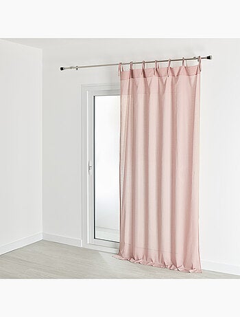 Visillo de algodón liso con lazos