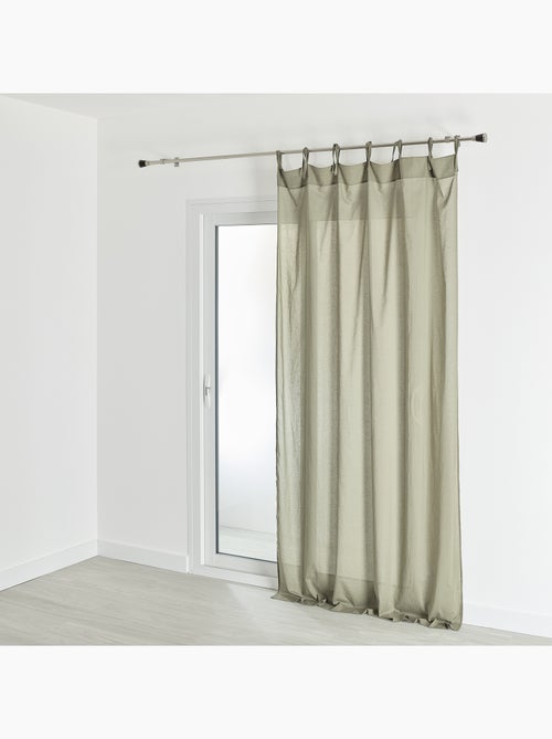 Visillo de algodón liso con lazos - Kiabi Visillo de algodón liso con lazos - Kiabi