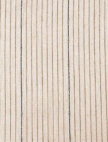 Visillo de algodón y lana con rayas decorativas