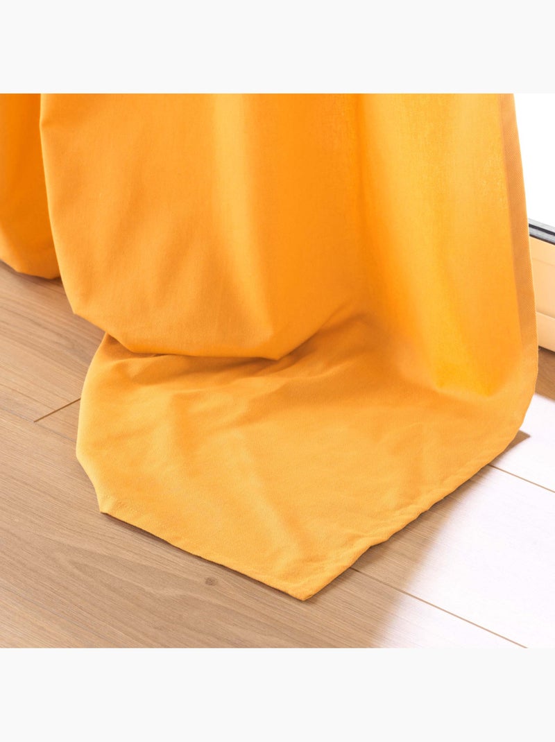 Visillo de decoración de poliéster/algodón reciclado Amarillo - Kiabi
