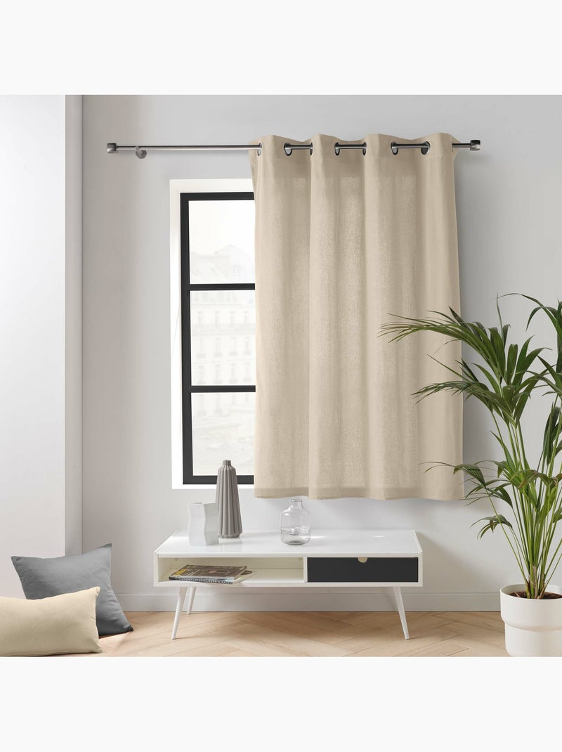 Visillo de decoración de poliéster/algodón reciclado Beige claro - Kiabi