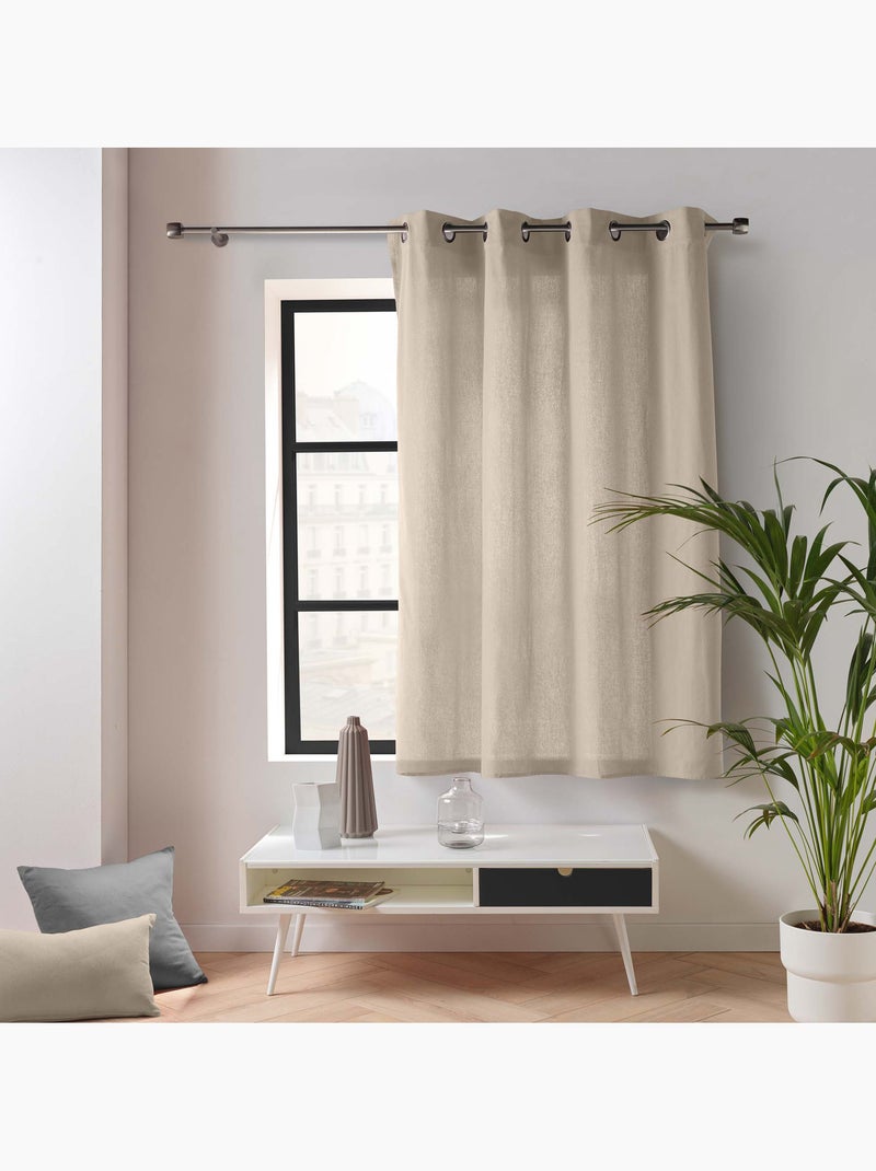 Visillo de decoración de poliéster/algodón reciclado Beige claro - Kiabi
