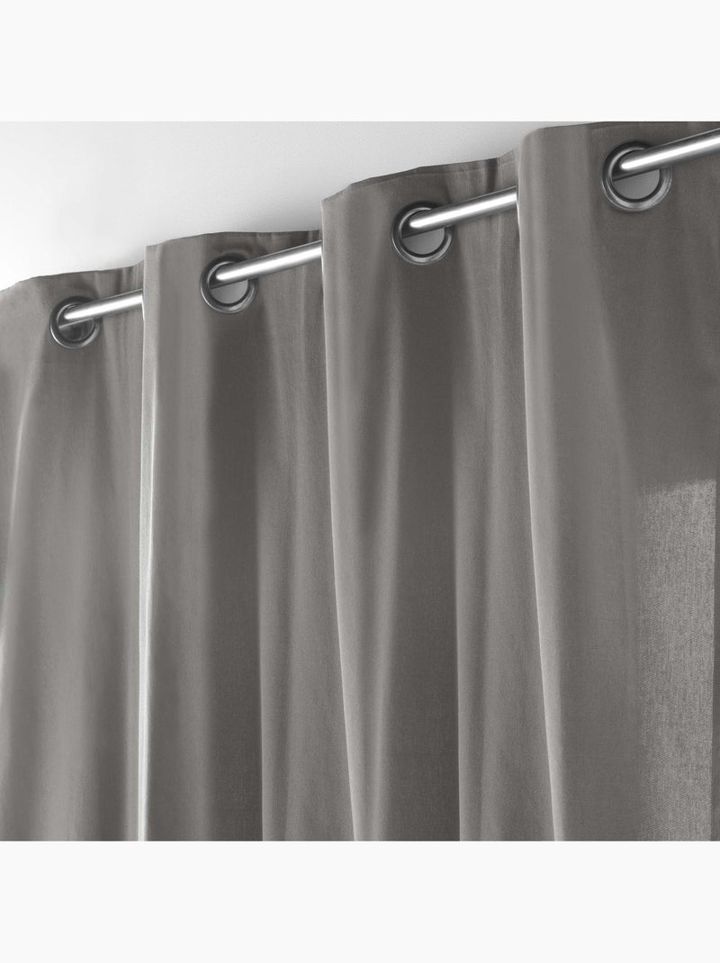 Visillo de decoración de poliéster/algodón reciclado Gris - Kiabi