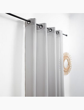 Visillo de efecto natural con hilos en relieve