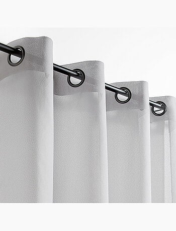 Visillo de efecto natural con hilos en relieve