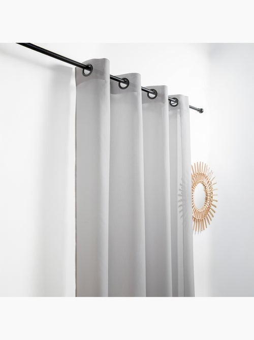 Visillo de efecto natural con hilos en relieve - Kiabi