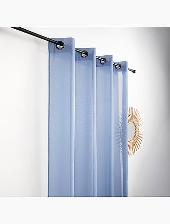 Visillo de efecto natural con hilos en relieve
