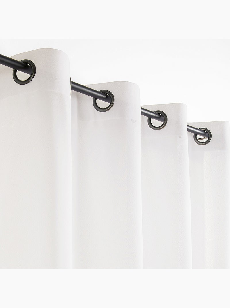 Visillo de efecto natural con hilos en relieve Crudo - Kiabi