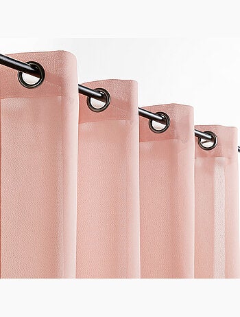 Visillo de efecto natural con hilos en relieve