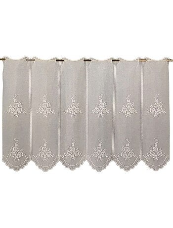 Visillo de estameña fantasía bordado