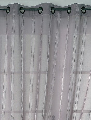 Visillo de etamina y rinas rayas brillantes