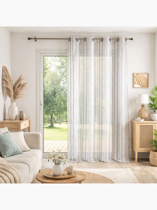 Visillo de organza a rayas - Kiabi