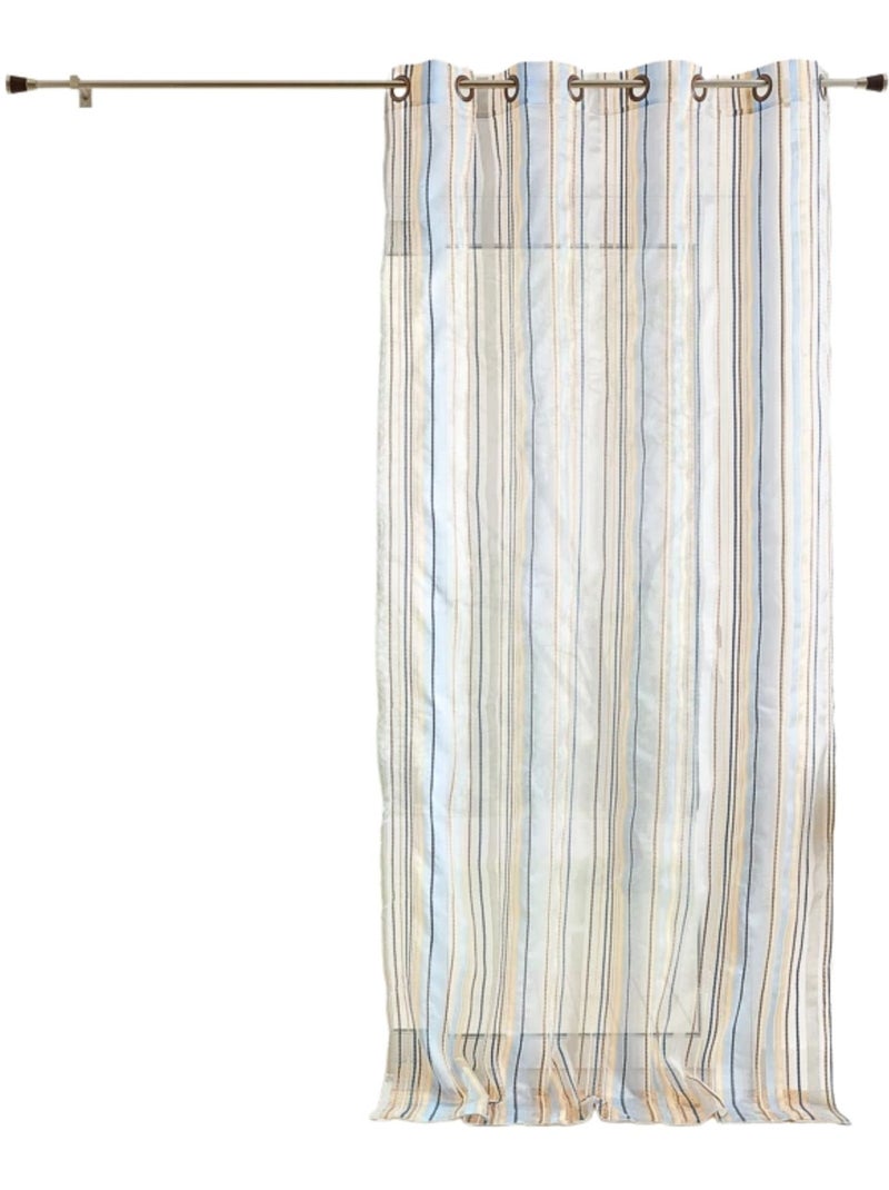 Visillo de organza a rayas Azul - Kiabi