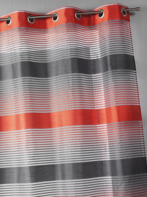 Visillo de organza a rayas horizontales y bicolores - Kiabi