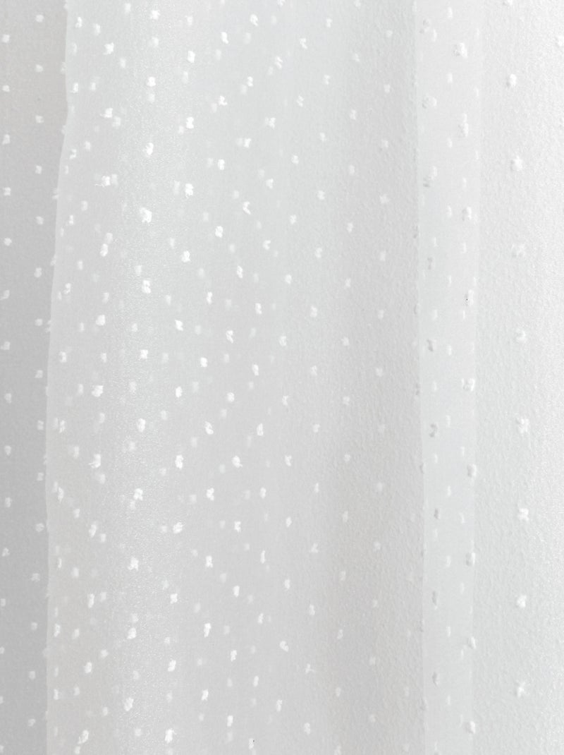 Visillo de organza con plumeti y ojales metálicos Blanco - Kiabi