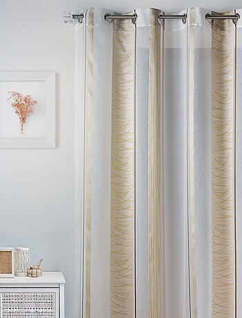 Visillo de organza de fantasía con diseño de rayas verticales