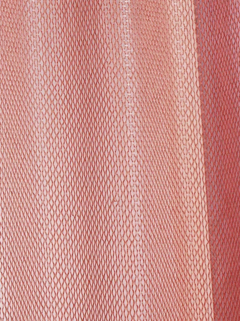 Visillo de organza fantasía con efecto de "red" Rojo ladrillo - Kiabi